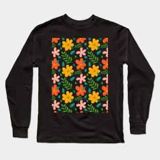 Colorful Floral pattern Long Sleeve T-Shirt